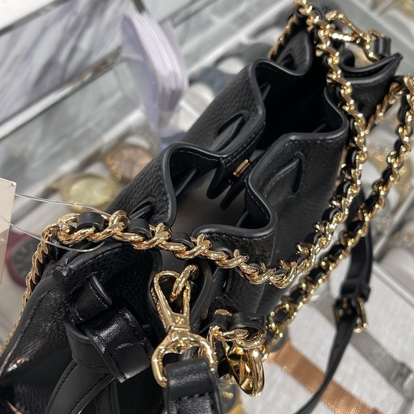 Michael Kors Women's Mina Small Belted Chain Crossbody Bag - Black - Shoulder - Picture 12 of 16